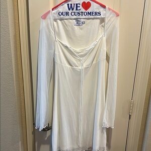 Princess Polly White Long Sleeve Dress